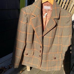Freshly dry cleaned Tan Jay blazer